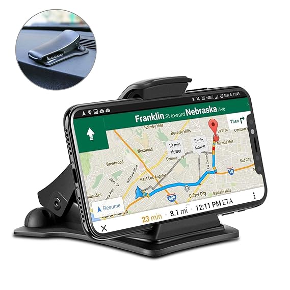 MOSUO Handyhalterung Auto Armaturenbrett KFZ Handy Halterung mit 4 Kabelführung Universal für iPhone XS Max/XR/XS/X/8, Samsun