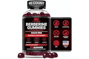 EFFECTIVE NUTRA Berberine Gummies with Ceylon Cinnamon | Sugar-Free Supplement 1200mg for Blood Sugar Support, Heart Health, Energy | 45-Day Supply, Natural Berry Flavor, Made in USA (90 Count)