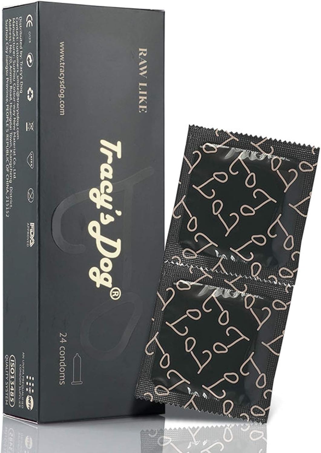 RAW Like Condoms, Tracy's Dog Natural Latex UltraThin Condom, Pack of