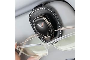 achard for Corvette Visor Sunglasses Holder Clip, Car Sunglass Holder for Corvette C1 C2 C3 C4 C5 C6 C7 C8 Racing 1LT 2LT 3LT, Eyeglass Clip Hanger Mount for Car Sun Visor, Black