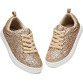 Bernal Girls & Boys Sparkle Glitter Sequin Sneakers Toddler/Little Kid/Big Kid Slip On School Low Top Walking Shoes Show Gift