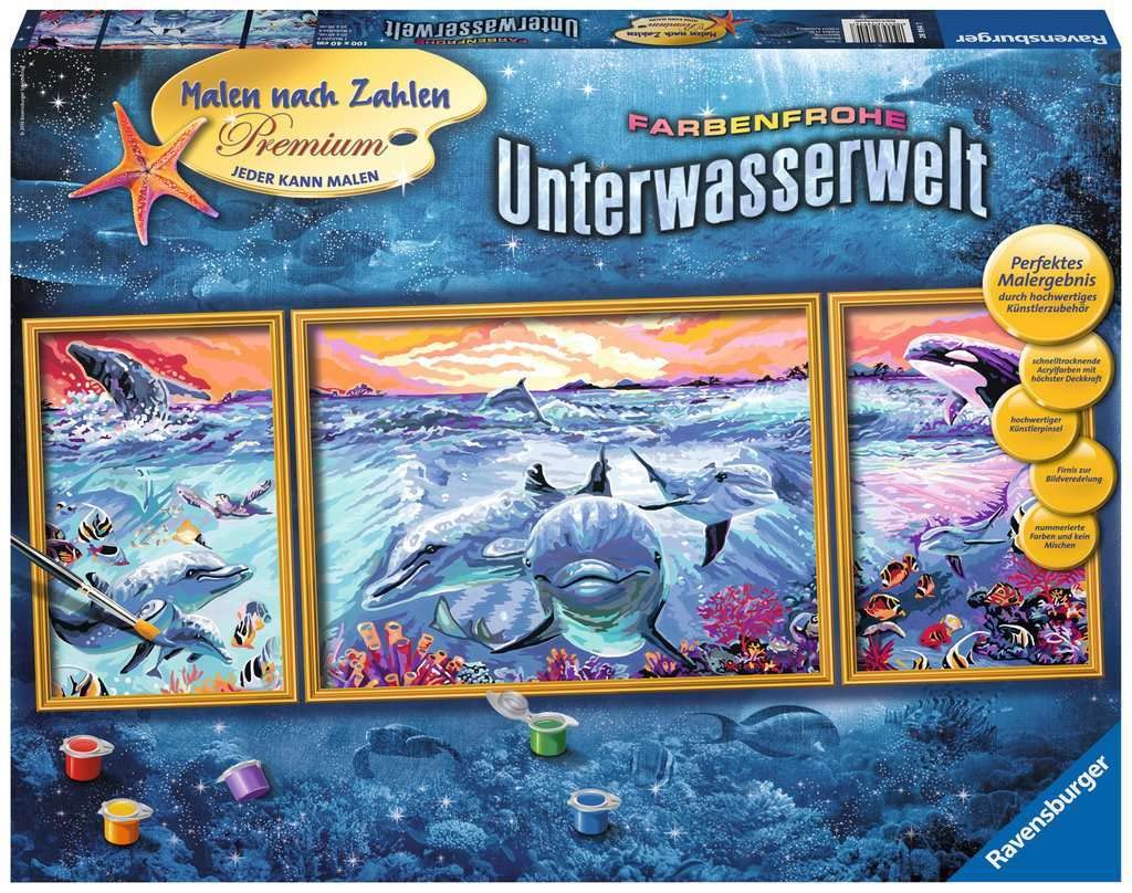 Ravensburger 28954 7 "Colorful Underwater World Paint by Numbers Kit