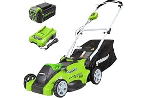Greenworks 40V 16-inch Cordless Lawn Mower, 4.0 Ah Battery and Charger Included 25242