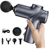 LEERCON Massage Gun Deep Tissue Mini Muscle Massager for Pain Relief, Blue | Small Portable Handheld Massager Gun, Back and N