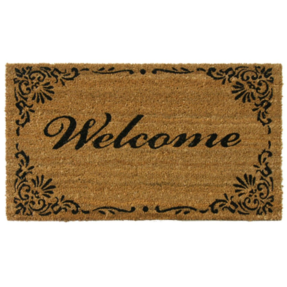 Rubber-Cal "Classic American Welcome Mat Coir Matting, 18 by 30-Inch