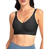 THE GYM PEOPLE Women’s Wireless Seamless Bras Full Coverage Comfortable Bralette Invisible Everyday Tshirt Bra Padded
