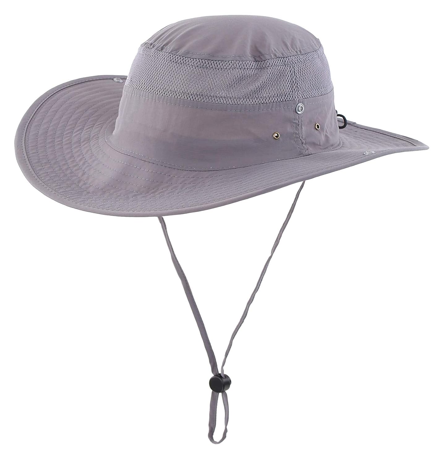 grey bucket hat with string