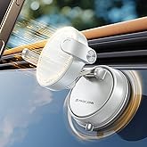 MAGIC JOHN Car Phone Holder for Magsafe [Ultra Magnetic & Clip arm] 360° Adjustable Car Phone Mount, Phone Holders for Your Car for iPhone 17 Pro Max 16 15 14 13 12 Air Plus Car Accessories, White ﻿