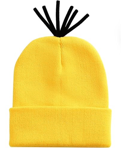 Amazon.com: kitihoney 2Pcs Yellow Beanie Knit Hats Adult Halloween