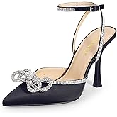 DREAM PAIRS Women's High Heels Destiny Closed Toe Strappy Heels Sexy Rhinestone Ankle Strap Pumps Wedding Bridal Party Dress Shoes Destiny