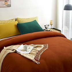 Luxlovery Rust Comforter Set California King Burnt