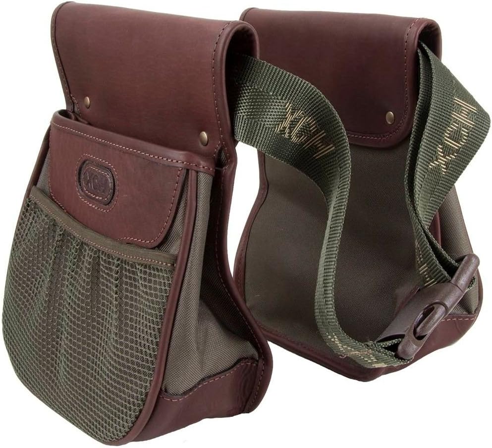 XCH The Set of Waist Belt with Two Trap Shooting Waist Ammo Bags/Shotgun Shell Pouches