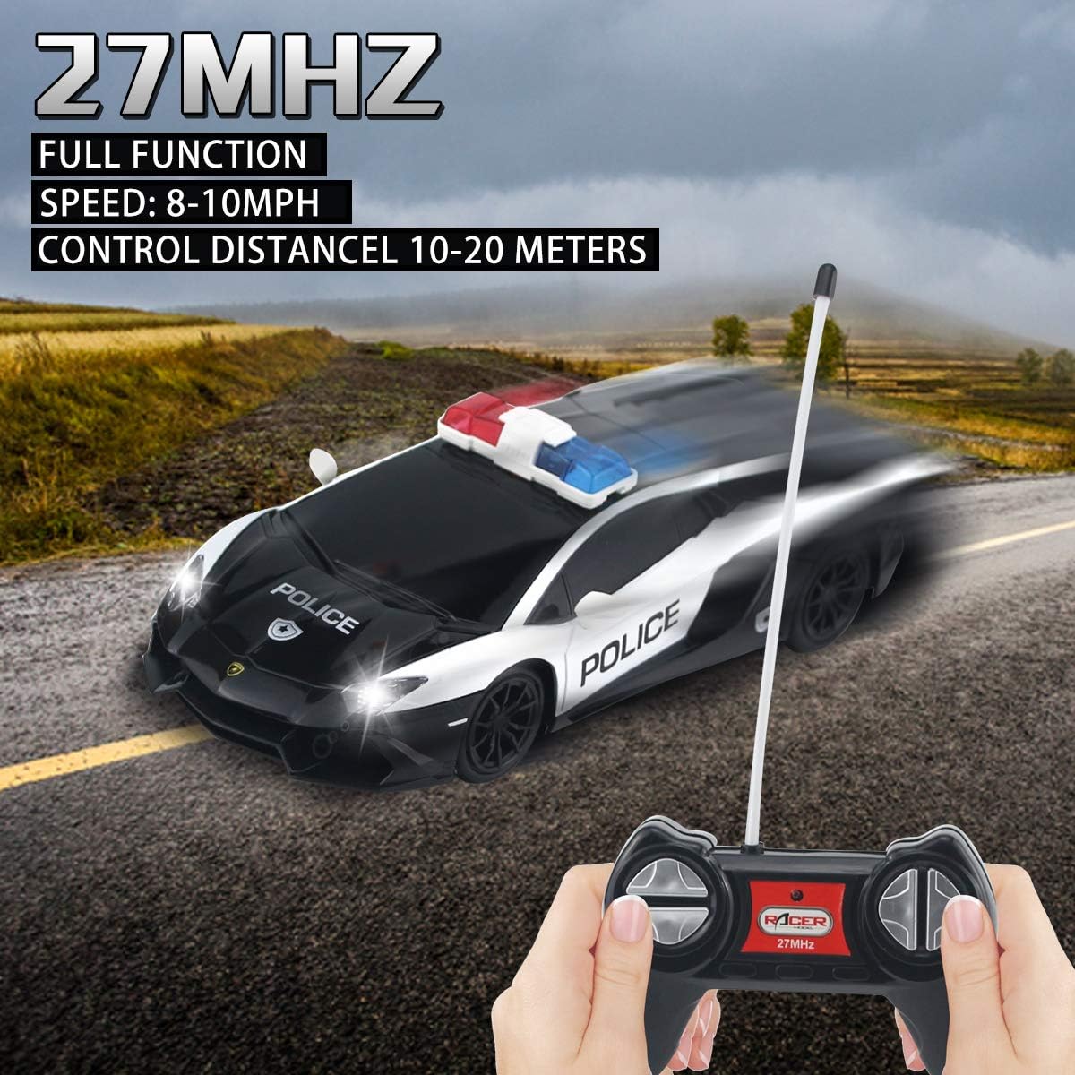 remote control lamborghini police car