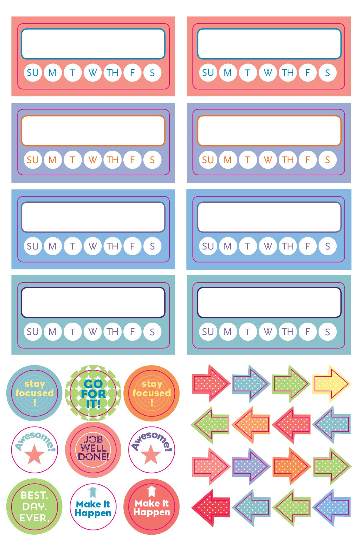 Essentials Habit Tracker Planner Stickers (52 weeks of stickers)