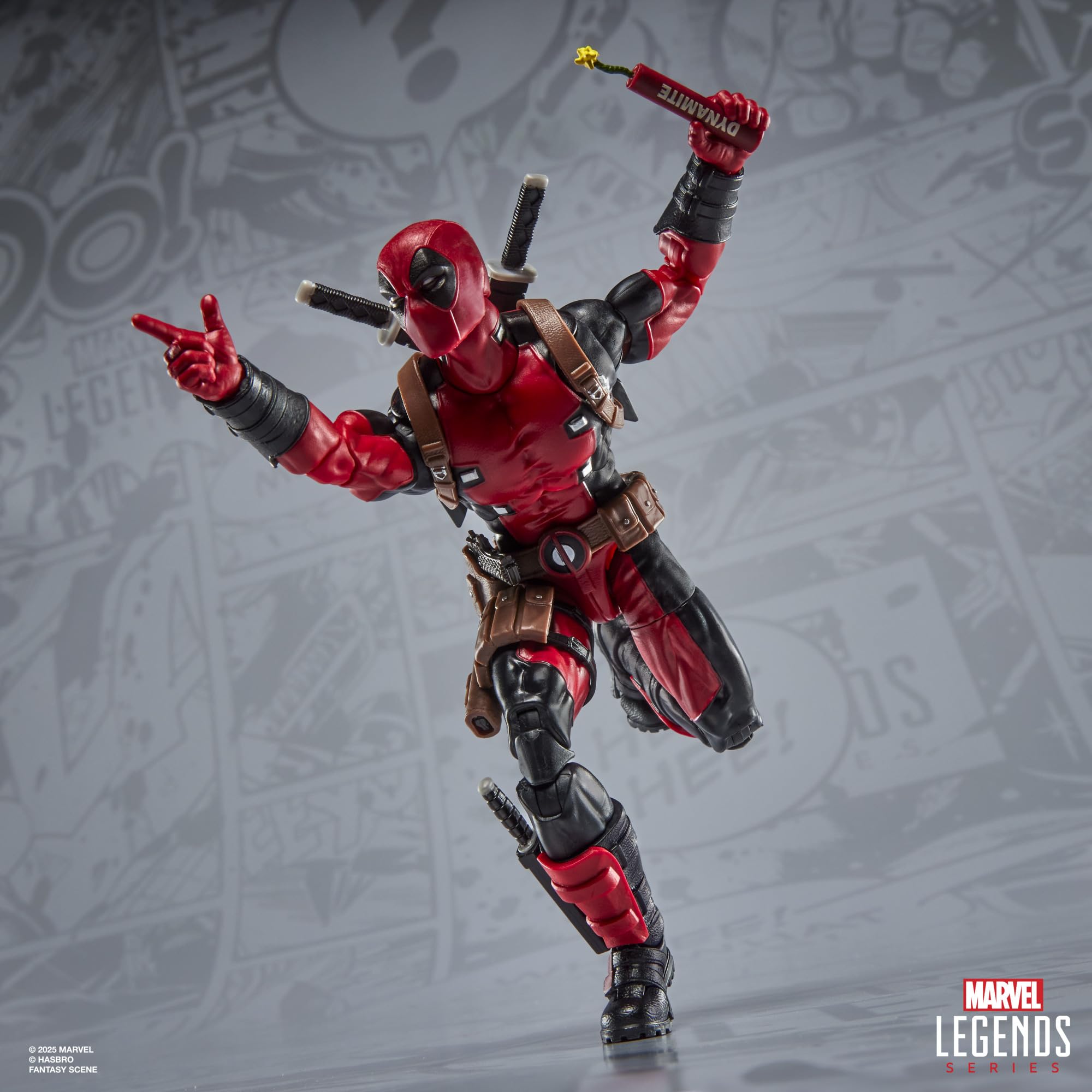 Marvel Legends Maximum Series Deadpool, Deluxe Deadpool Comics Collectible 6-Inch Action Figure with 24 Accessories Including X-Force’s Doop