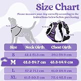 rabbitgoo Dog Harness Medium Adjustable No Pull Reflective Purple M view 2