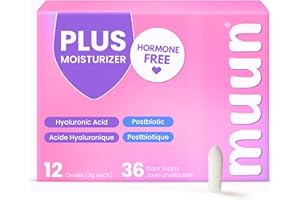 Muun Hyaluronic Acid 5 mg Vaginal Moisturizer (12 Inserts), Daily Comfort, Hormone-Free for Women