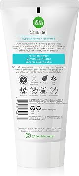Fresh Monster Natural Kids Baby Hair Gel Alcohol Toxin Free Medium Hold 6oz view 2