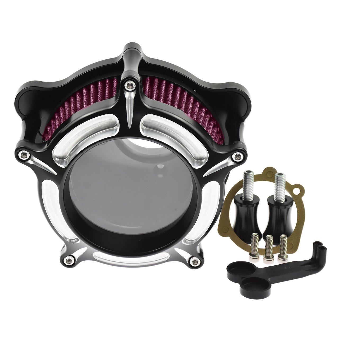 Photo 1 of HDBUBALUS Motorcycle Air Filter Cleaner Intake Filter System Kit (B-For Touring 00-07/ Dyna 00-17,Softail 00-15)