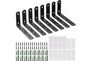 8 Pcs Furniture Anchors, OEH Furniture Anchors for Baby Proofing, No Drilling Furniture Wall Anchor, Stainless Steel Anti Tip Furniture Anchors for Cabinet Dresser Bookshelf for Baby, Small-5*3*1"