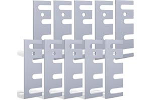 DCZ 10 Pack Steel Hinge Shim Coated Finish Shims for Door Hinge Repair Kit, 4-1/2" Length x 1-5/8" Width, Stainless Steel Door Hole Filler Plate, Gray ﻿