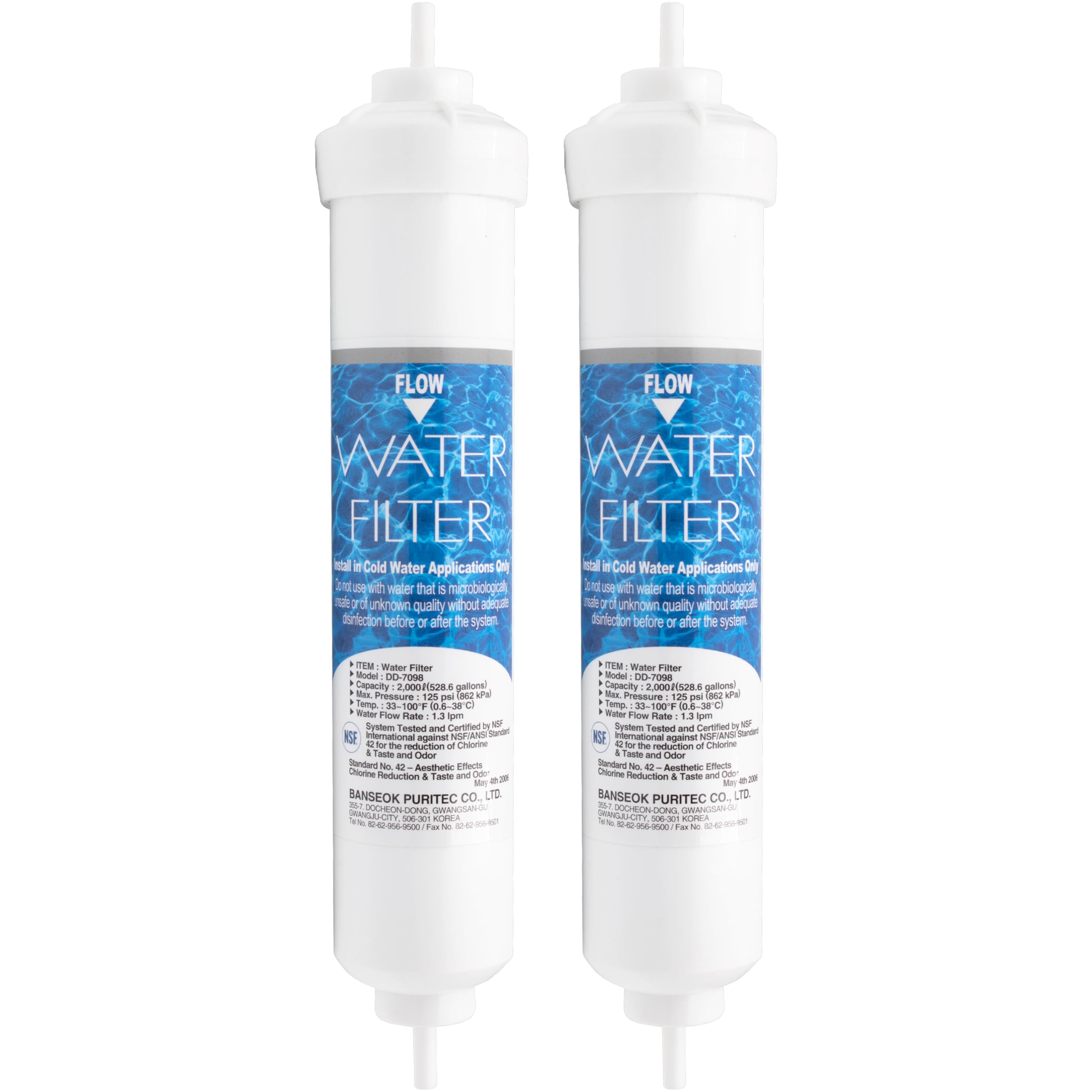 DD-7098 Water Filter - External Water Filter for American Fridge Freezers, refrigerators compatible with Siemens 00750558, Bosch 00750558, Neff 00750558, 00497818, Daewoo 3019974800, AEG 4055164653