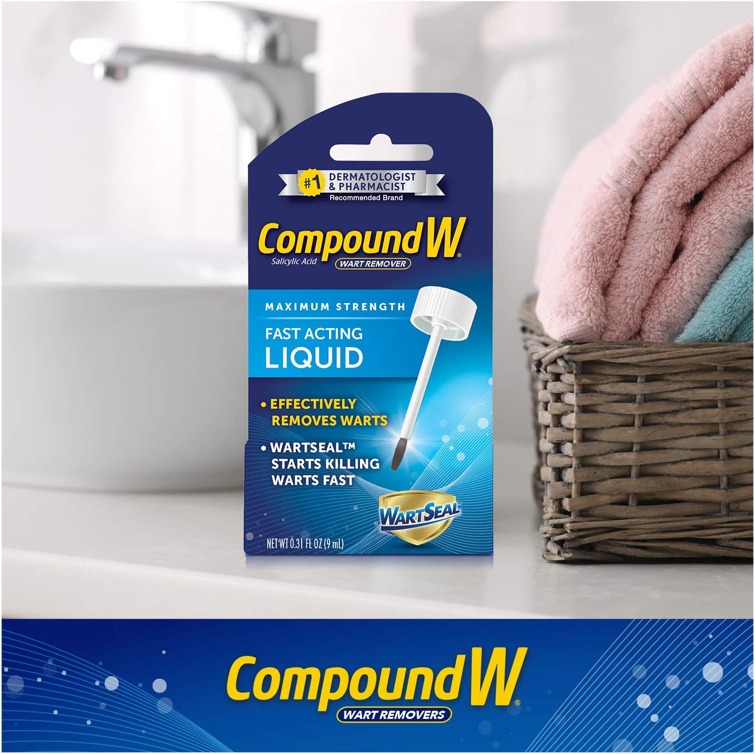 Compound W Fast Acting Liquid | Salicylic Acid Wart Remover | 0.31 Fl Oz: Health & Personal Care