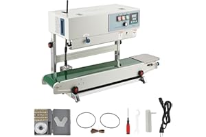 FR-900 Vertical Continuous Band Sealer, Automatic Packaging Machine with Digital Temperature Control, Commercial & Industrial