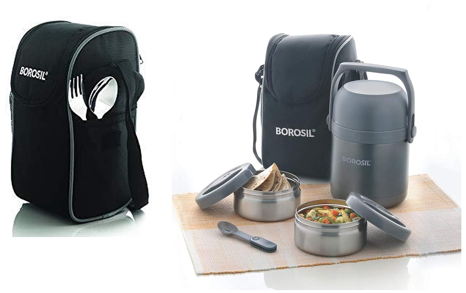 borosil carry fresh stainless steel insulated lunch box