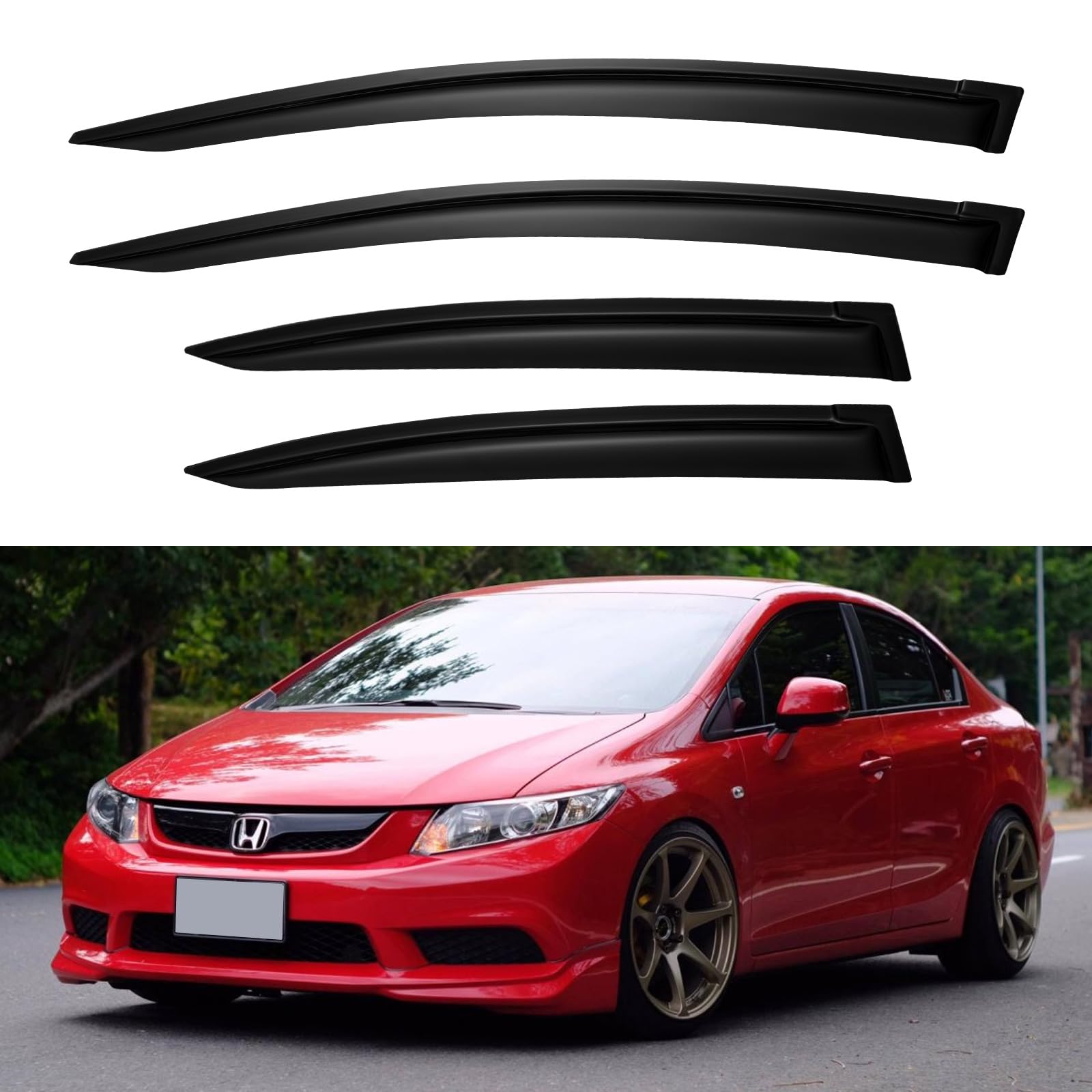 Window Visors Rain Guards for 2012 2013 2014 2015