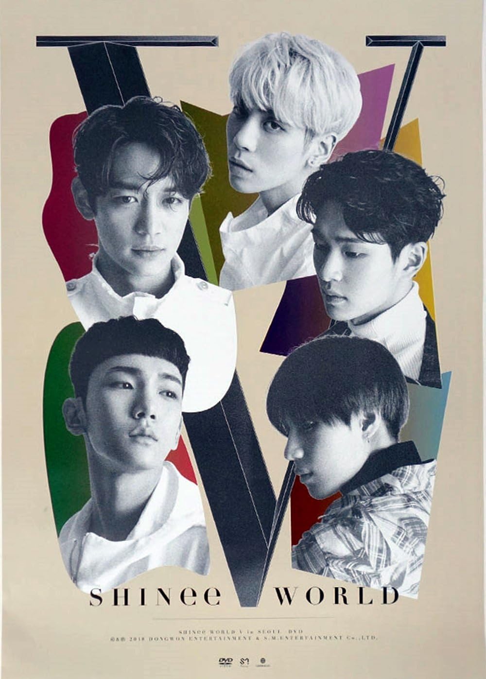 Amazon Com Shinee World V In Seoul Dvd Official Poster With Tube Case 0 X 28 3 Inches Posters Prints