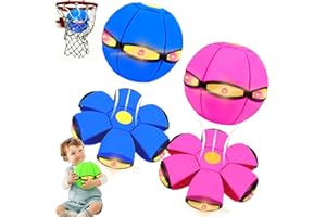 ronsalo Children's Bouncing Ball, Magic Flying Saucer, Bouncy Ball, Parent-Child Interaction, Dual Form Freely Switchable with 6 Light