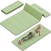Foldable Yoga Mat,74"Lx32"Wx1/3"Thick,Folding Exercise Mat,Non-slip Wide Pilates Mats for Home Workout/Travel, Portable Yoga Mat Thick for Yoga/Pilates/Camping/Floor Exercises