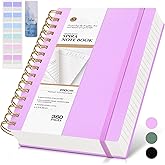 Spiral Notebook Journal ,360 Pages College Ruled Notebooks,Lined Thick Journals for Women Men, A5 Thick Spiral Journal for Writing,100GSM Paper, Spiral Notebooks for Work School 5.5"x8.5" Purple