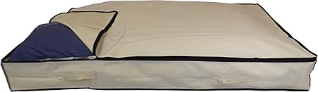 Neusu Starke Schlanke Unterbettkommode, 150 Liter Extra Groß 125x80x15cm, Beige