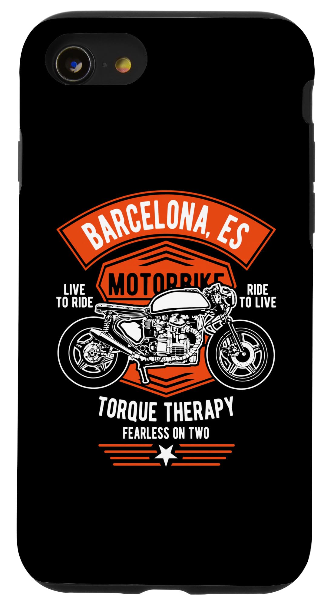 iPhone SE (2020) / 7 / 8 Barcelona ES España Spain Retro Motorcycle Design Case