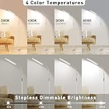 OUTON LED Floor Lamp 15W 1500LM Dimmable Remote & Touch Control Silver Grey view 2