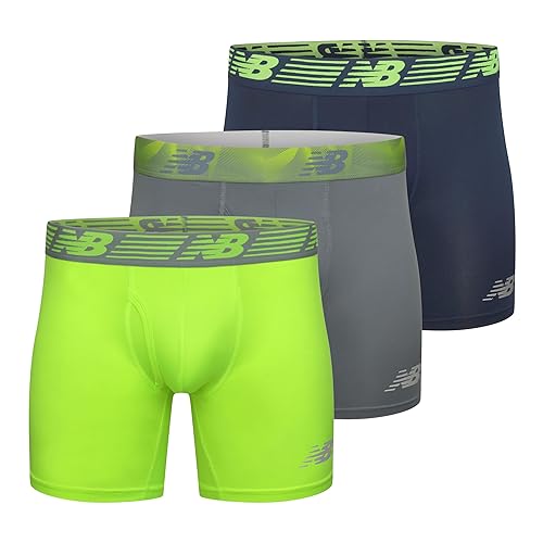New Balance Men's Performance Boxer Briefs with Fly, Breathable