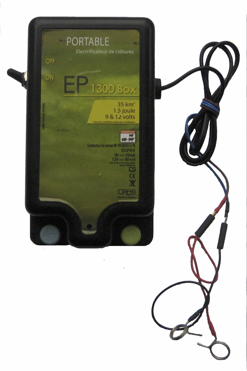 Creb EP1300 Box Electrifier Plastic 15 x 22.5 cm Black/Green