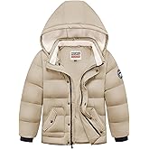 WULFUL Kids Boy's Winter Coat Detachable Hat Puffer Windbreaker Warm Cotton Jacket Parka Down Outdoor Coats