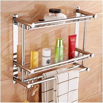 Yxx Max Nischenregal Badezimmer Regal Edelstahl Handtuchhalter Handtuchhalter Regal Storage Rack Amazon De Kuche Haushalt