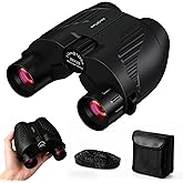 XrkrOPTend 20x25 Compact Binoculars with Strap for Kids and Adults, Sharp Clear, Mini Low Weight Binoculars for Bird Watching,Hiking Outdoor, Cruise Ship,Concert