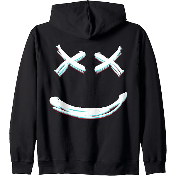 Amazon.com: X Eyed Smile Face | X Eyes Zip Hoodie : Clothing