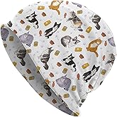 Beanie Skull Cap for Women&Men, Stretchy Soft Double-Layer Print Beanies, Lightweight Warm, All-Season Everyday Skully Hat