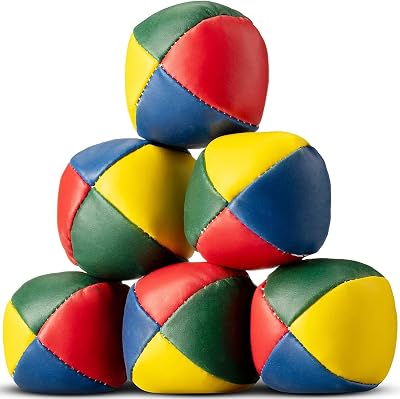 HOT BARGAINS 6 x Juggling Balls Durable Soft Smooth For Beginners 5cm