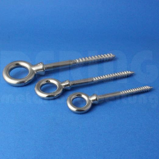 Augenschraube Mit Holzgewinde – M6, Edelstahl V2A, Für Seil ø 6 Mm