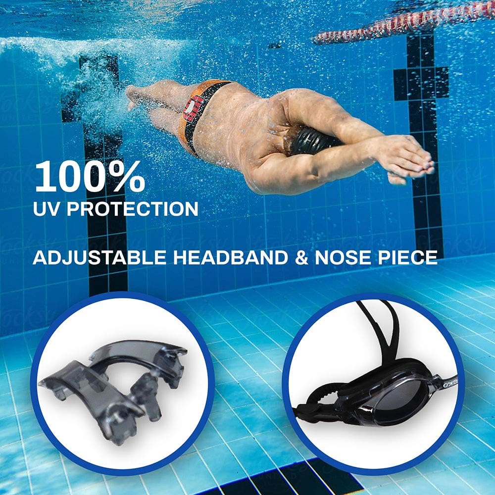 occhialini a Specchio di Alta qualità Minus \u0026 Plus UV Neri Occhialini da  Nuoto con Lenti Graduate specchiate World Sports Vision per Adulti Sport e  tempo libero Nuoto berjaya.edu.my