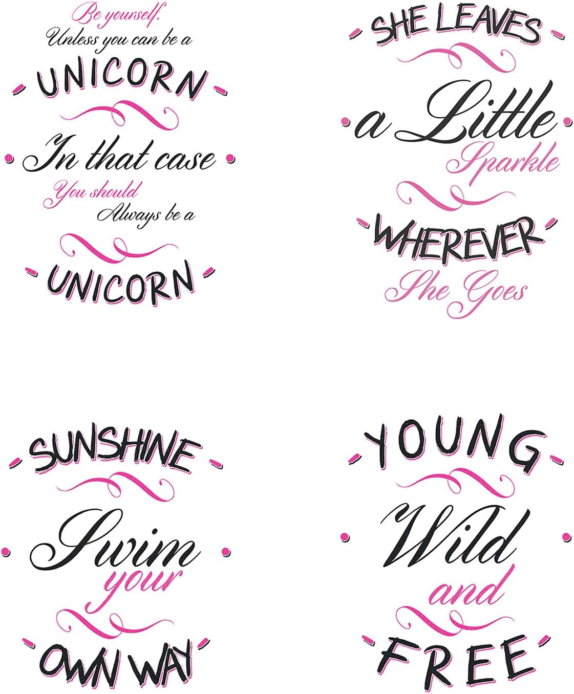 Wall Decor Teen Girls Room Set Of 4 Prints 8 X 10 Unframed Motivational Wall Art For Women Amazon Ca Home Kitchen