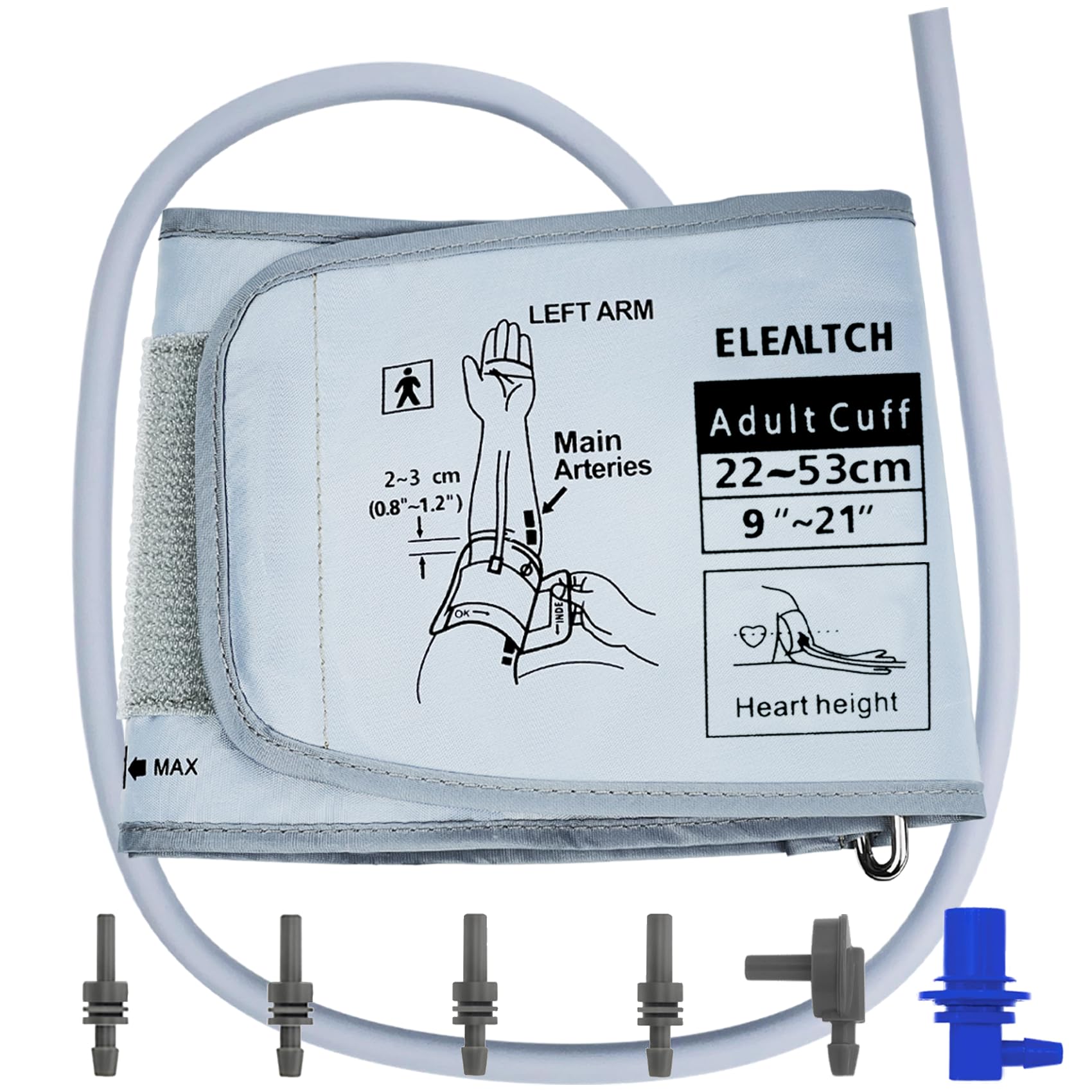 Photo 1 of Extra Large Cuff Compatible with Most BP Monitors 9"-21" Inches (22-53CM) XL Blood Pressure Cuff Adult ARM BP Replacement Cuff for Big ARM (X-Large)