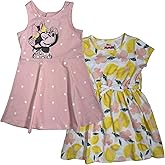 Disney Toddler/Little Girls' Princess Short Sleeve Fashion Casual 2-Pack Dress